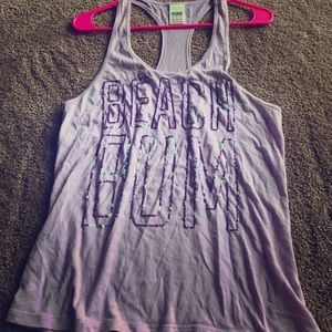 Purple tank, 'Beach bum', Pink Victoria's Secret